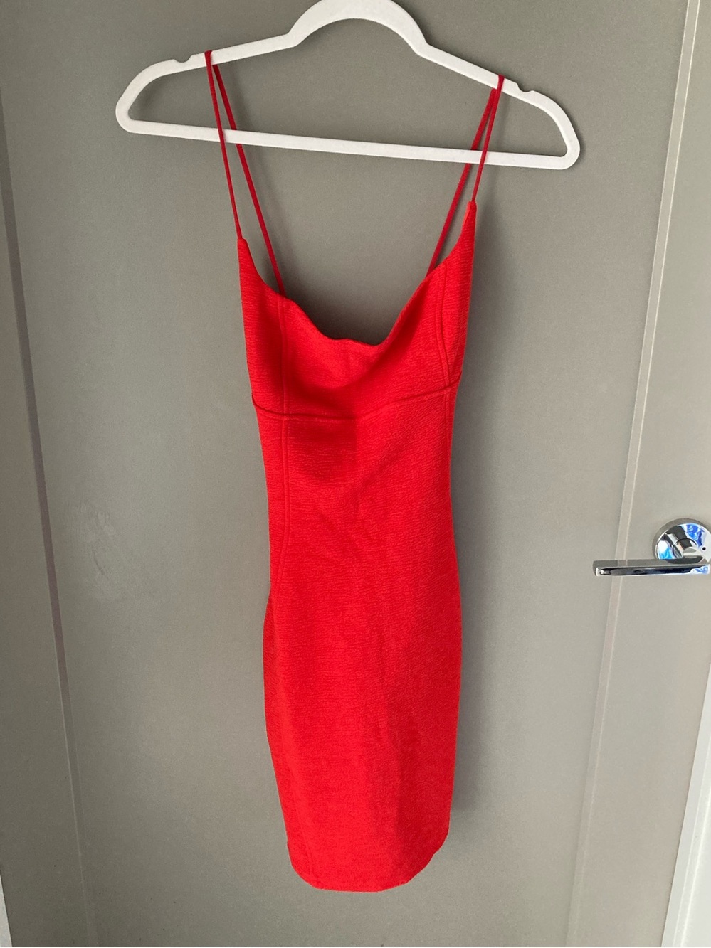 Angel Biba Red Double-Strap Mini Dress